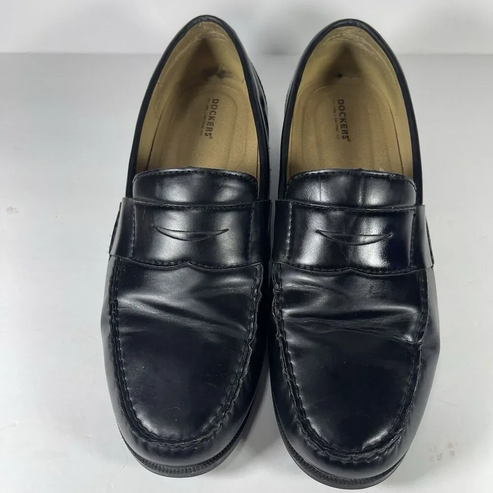 Dockers Men's Penny Loafers Size 13M Black Slip On Dress Shoes 90-36534 Comfort